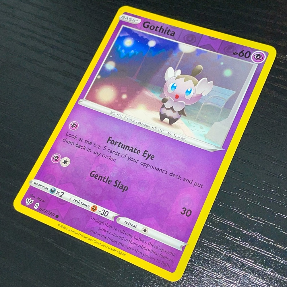2020 POKEMON HOLO GOTHITA Darkness Ablaze Card 73/189